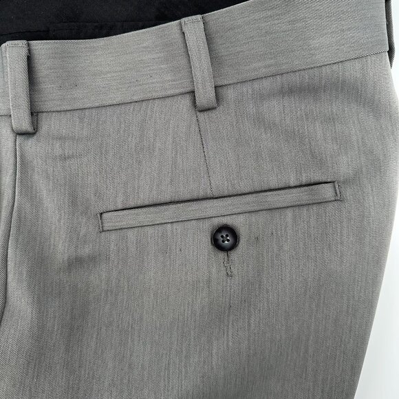 Axist Mens Gray 100% Polyester Flat Front Business Casual Dress Pants 34x30 - Picture 12 of 12